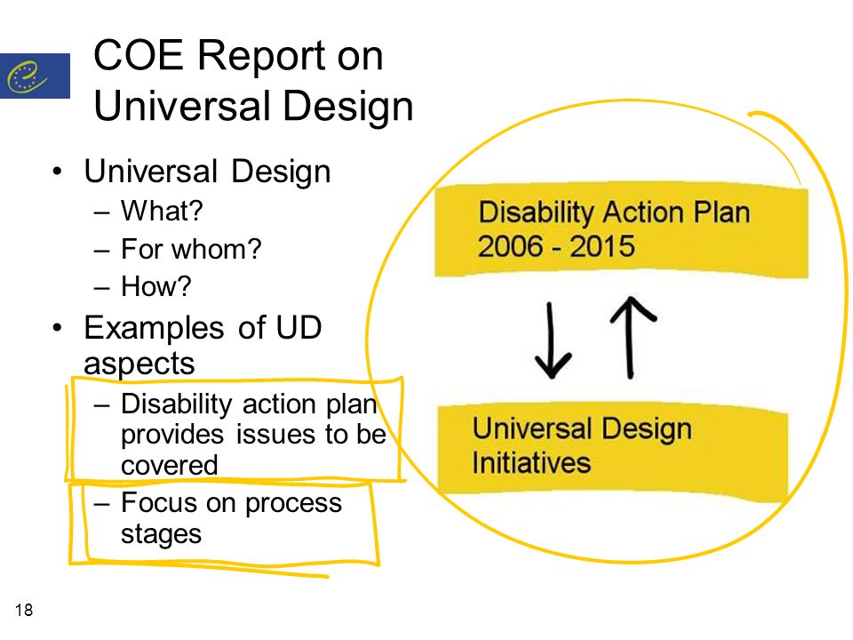 18 COE Report on Universal Design Universal Design –What.