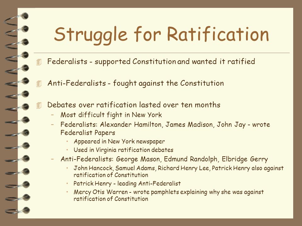 Worksheets Ratifying The Constitution Worksheet who were the supporters and critics of constitution we struggle for ratification 4 federalists supported wanted it ratified anti federalists