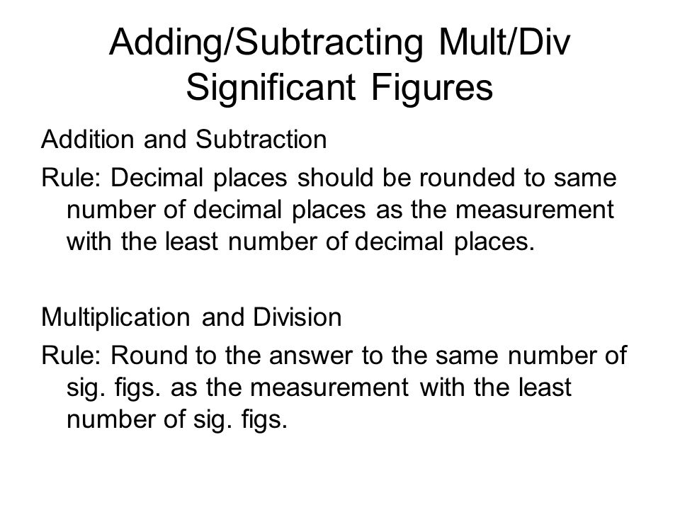 sig fig rules