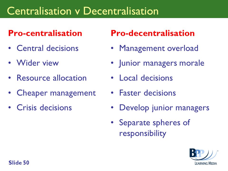 centralisation decentralisation centralisation decentralisation
