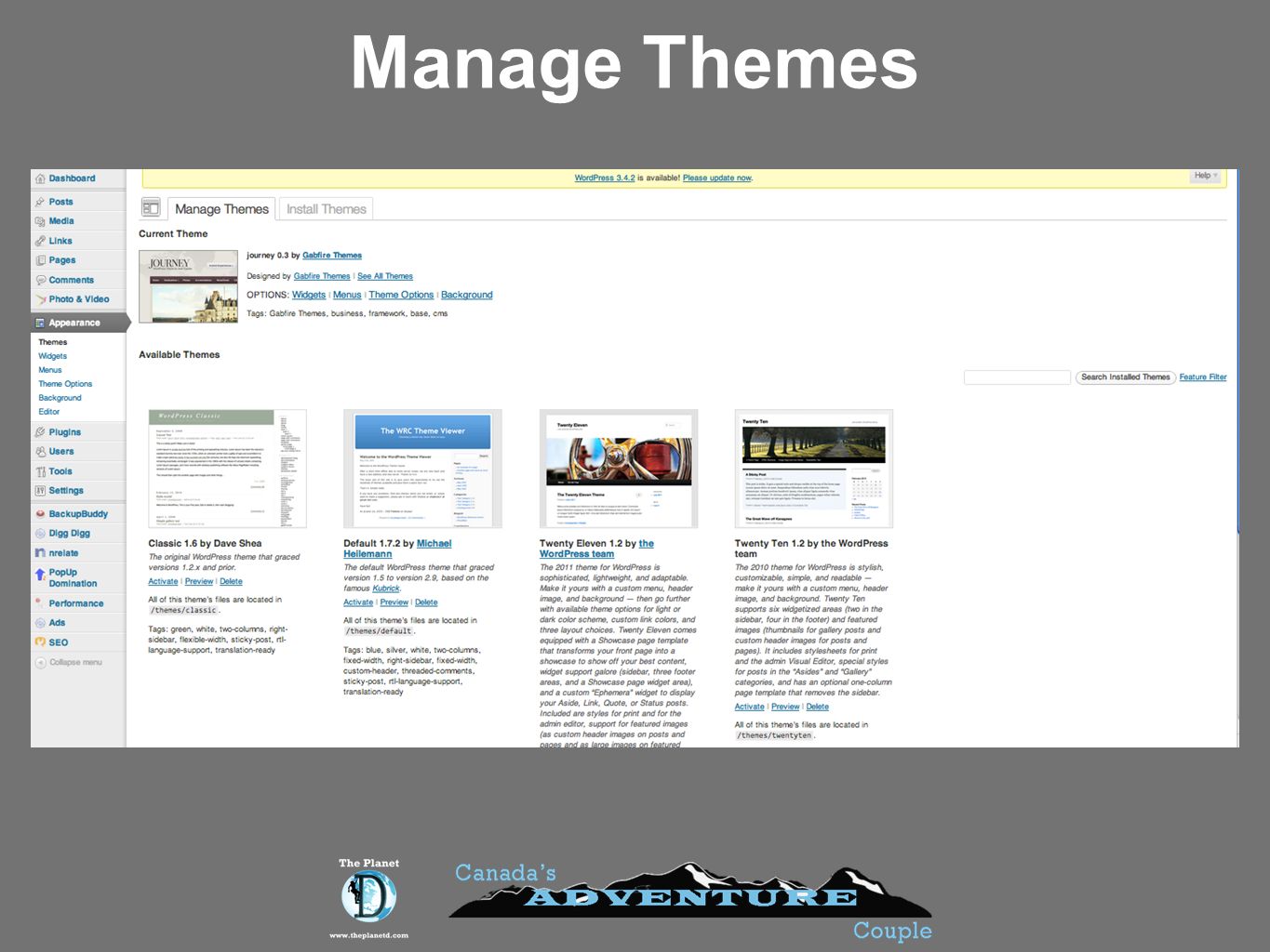Manage Themes