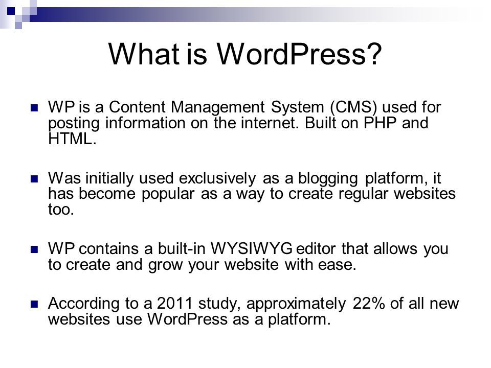 What is WordPress.