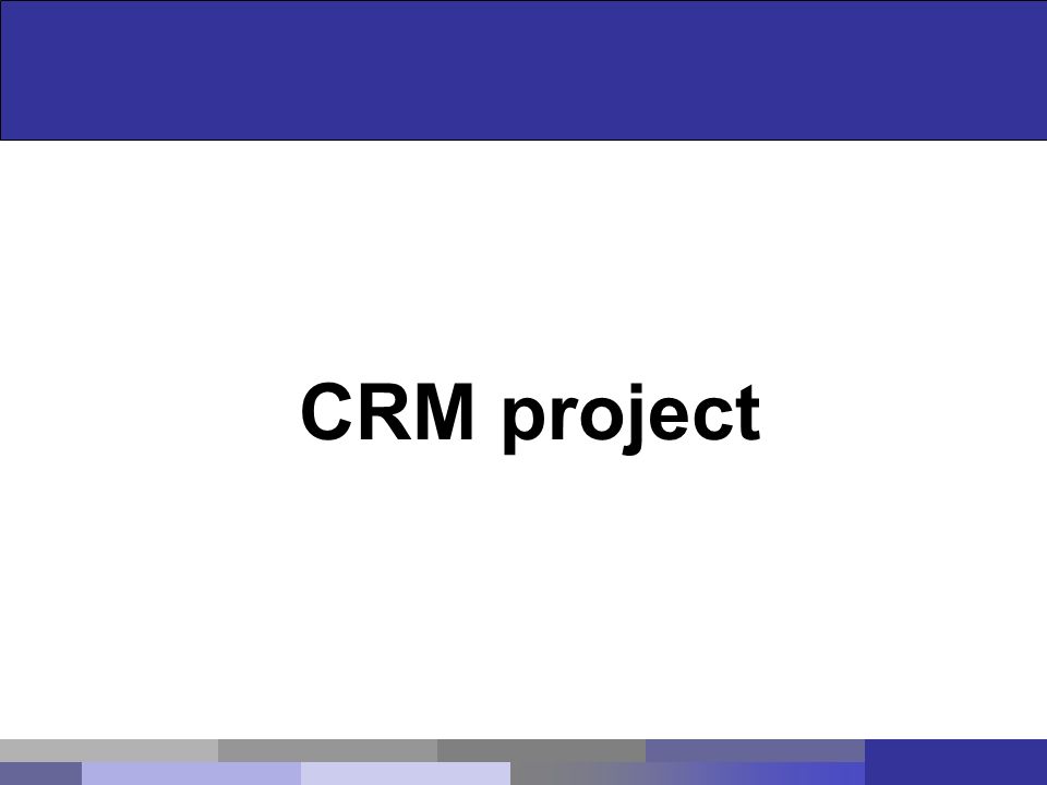 CRM project