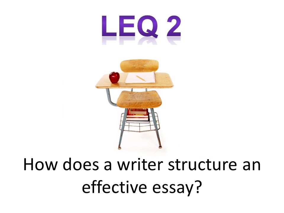 How does a writer structure an effective essay