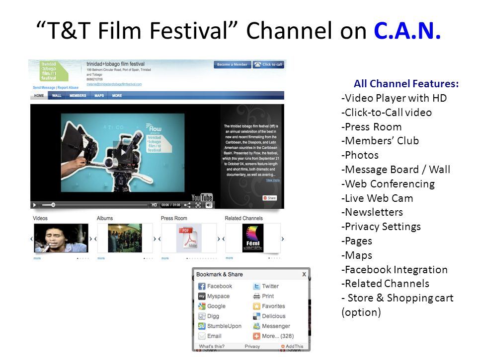 T&T Film Festival Channel on C.A.N.