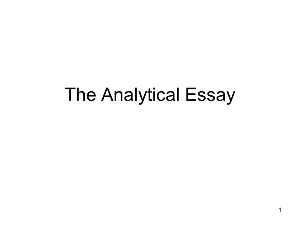 analytical research essay