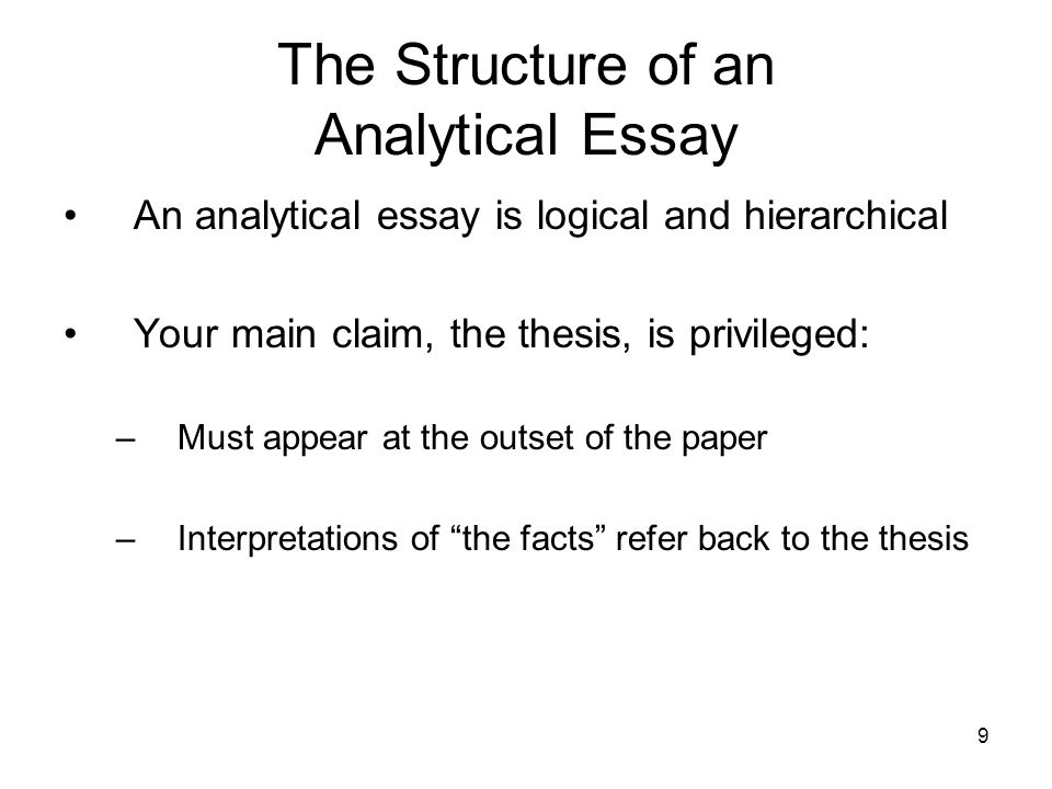 Analytical Essay Outline