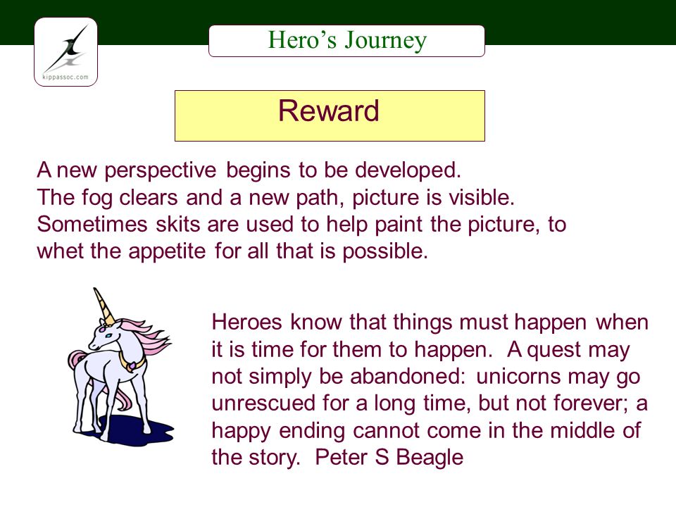 Heros Journey A new perspective begins to be developed.