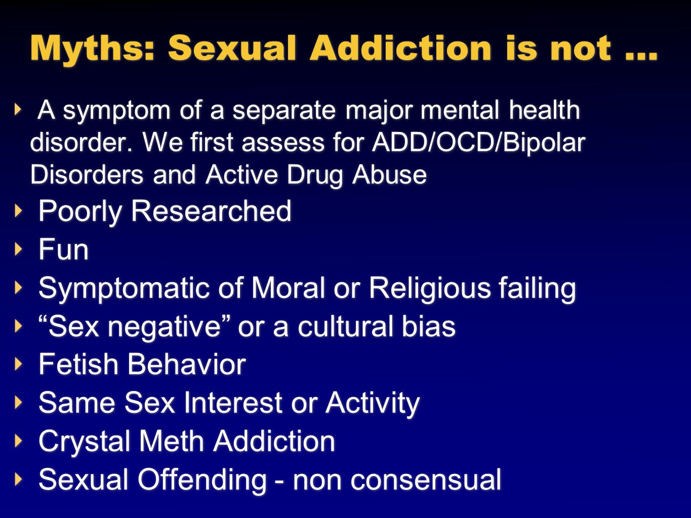 Bipolar sex addiction symptoms