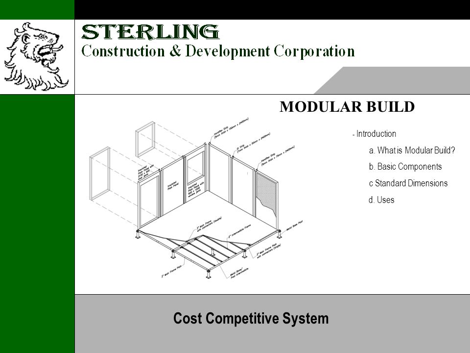 MODULAR BUILD - Introduction a. What is Modular Build.
