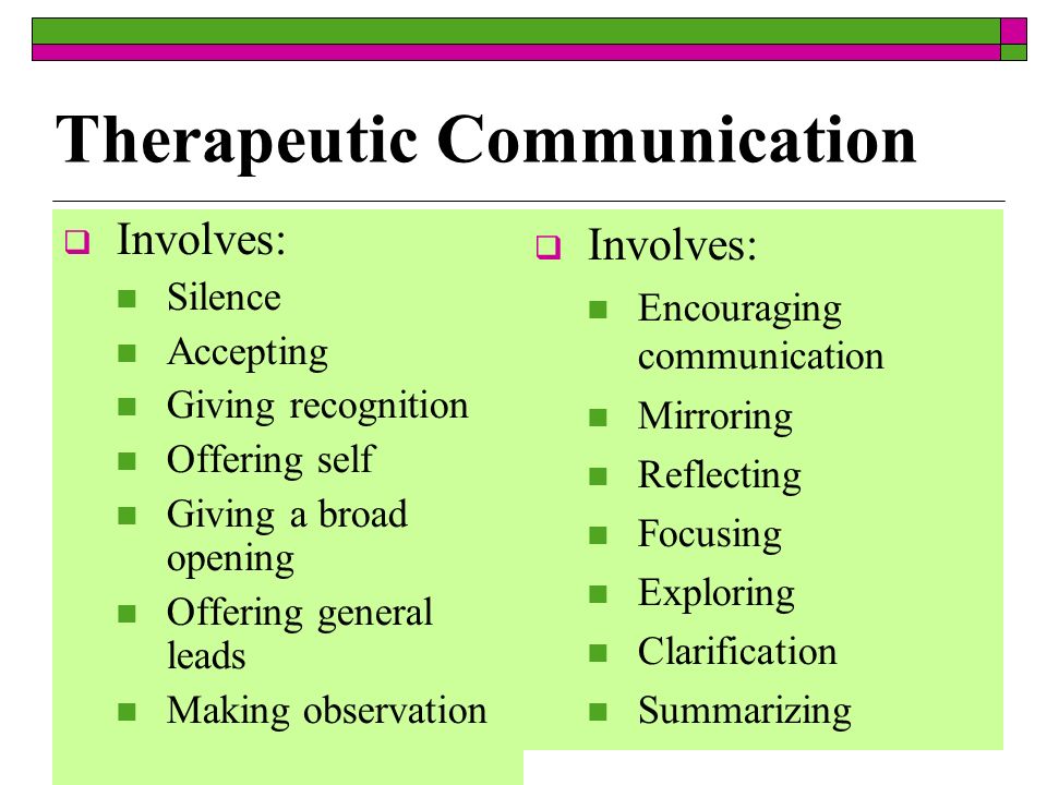 therapeutic communication