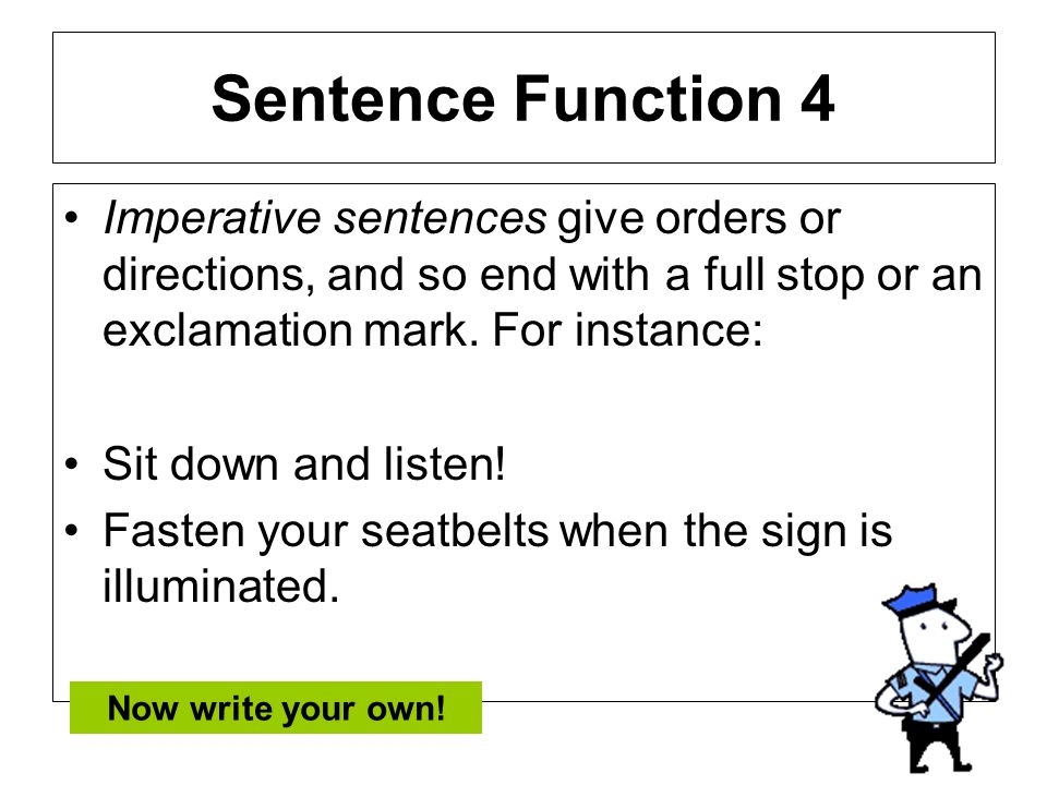 Creative Writing Sentences