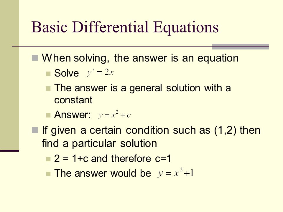 Differential Equations Solved Problems