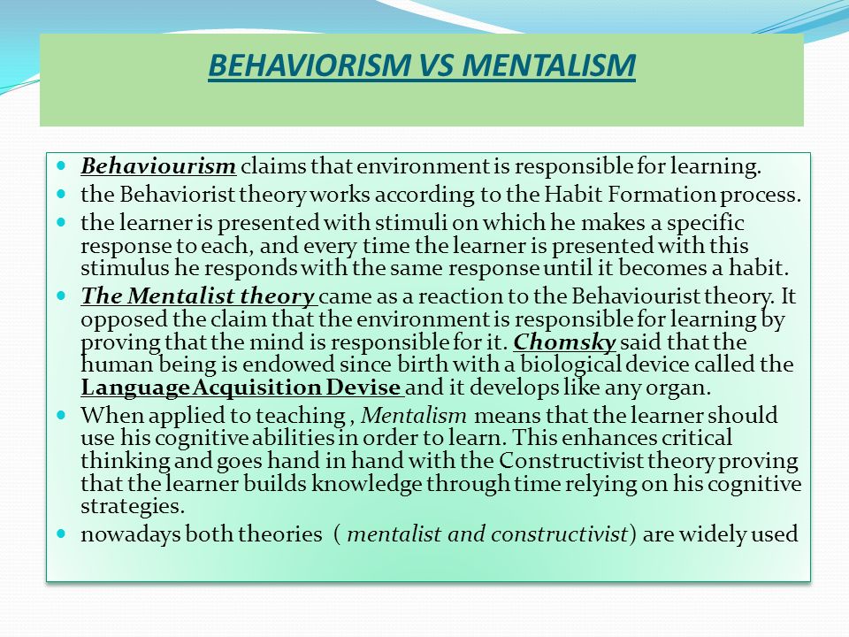 behaviorism vs humanism behaviorism vs humanism