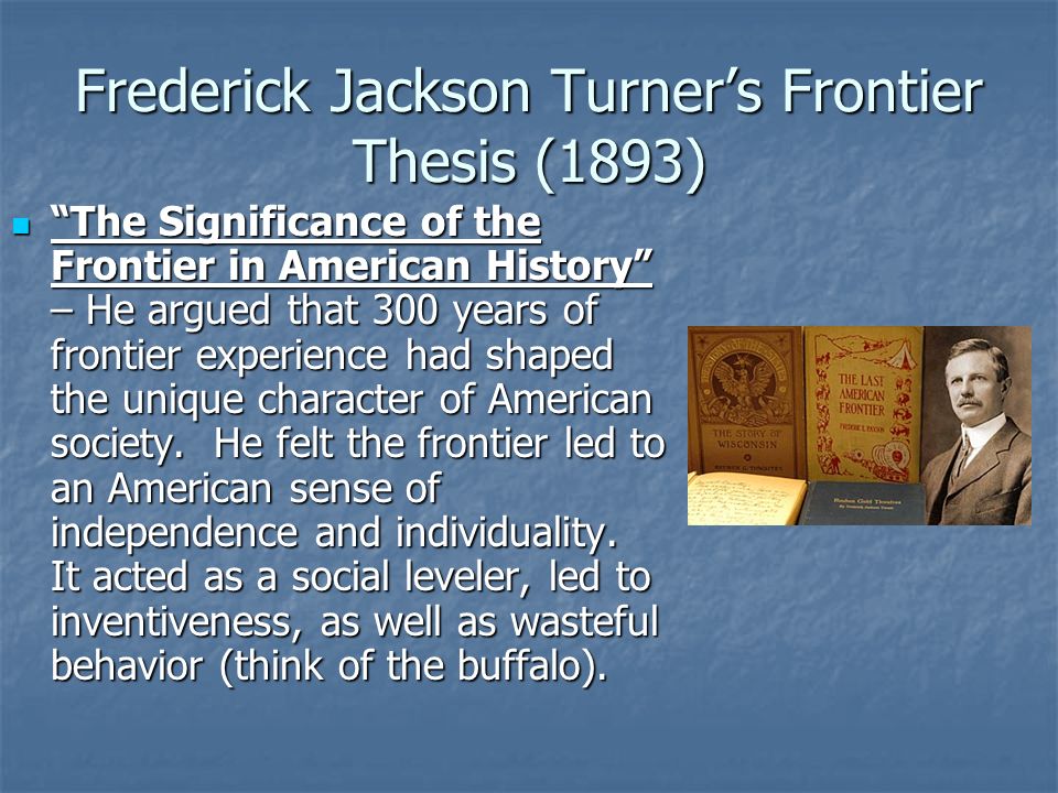 frederick jackson turner frontier thesis pdf