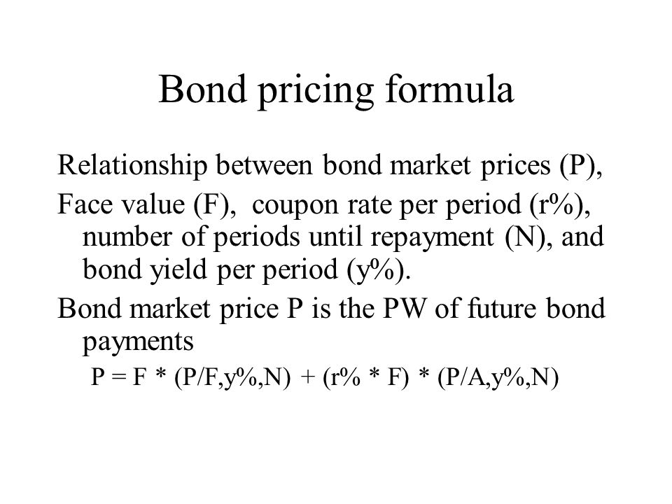 bond and value bond and value