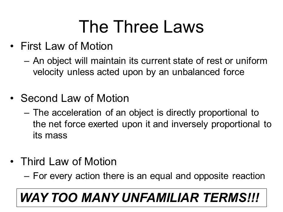 Newtons First Law Of Motion Formula The Three Laws First Law Of Newtons Motion Formula
