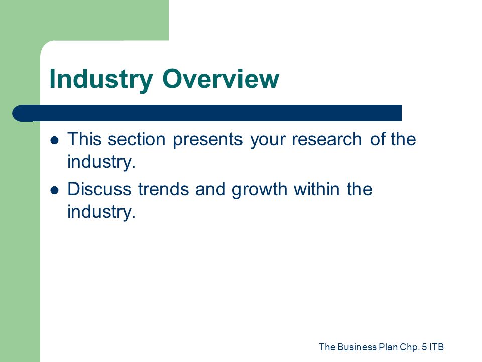 industry overview business plan
