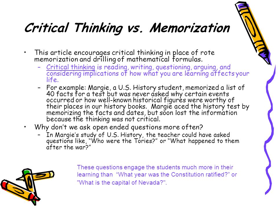 How to improve critical thinking in students