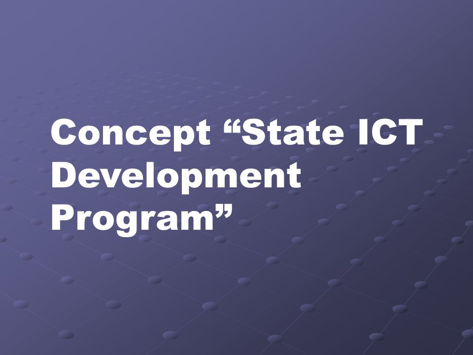 Concept State ICT Development Program
