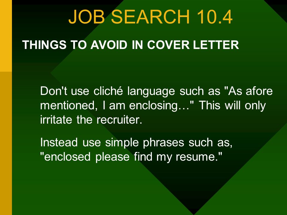 job search 10 4 comprehensive 10 sessions seminar on successful phrases to avoid in cover letters