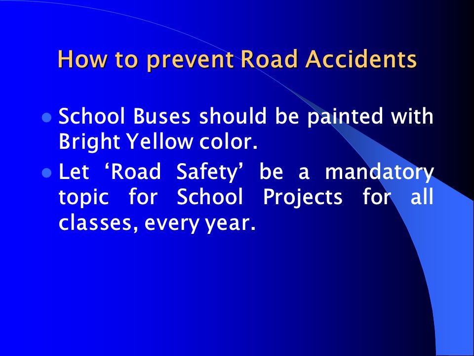 Road Safty of Essay in English