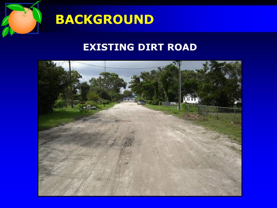 EXISTING DIRT ROAD BACKGROUND