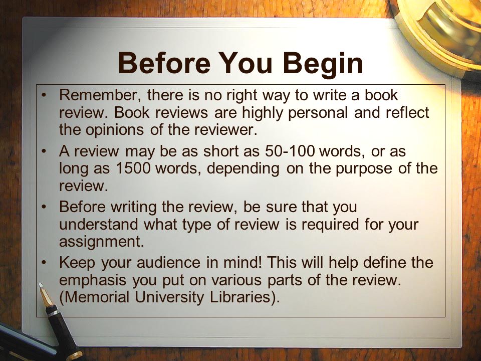 How do u write a book review
