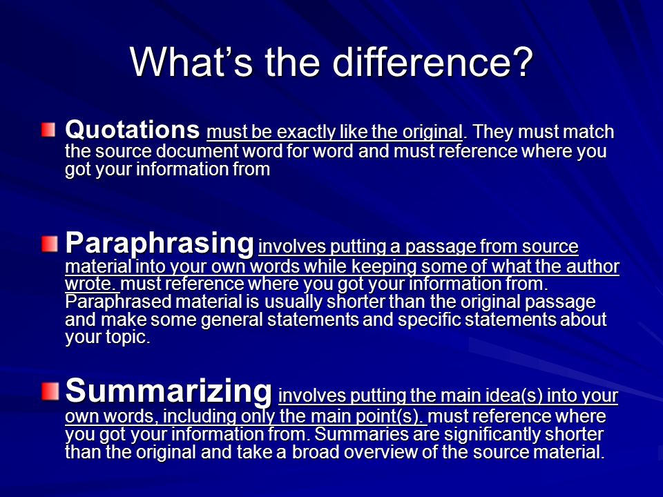 Paraphrasing In An Essay