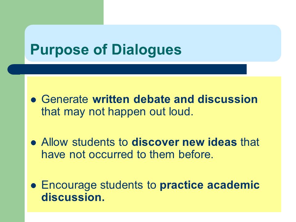 Essay With Dialogue