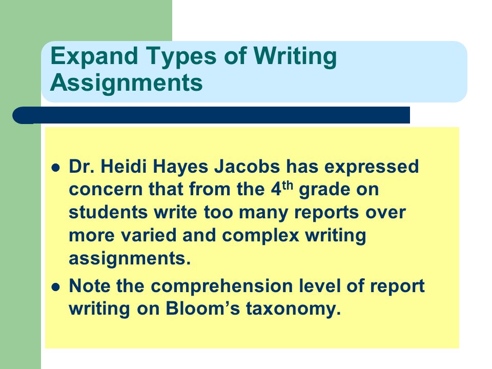 types of writing assignments types of writing assignments