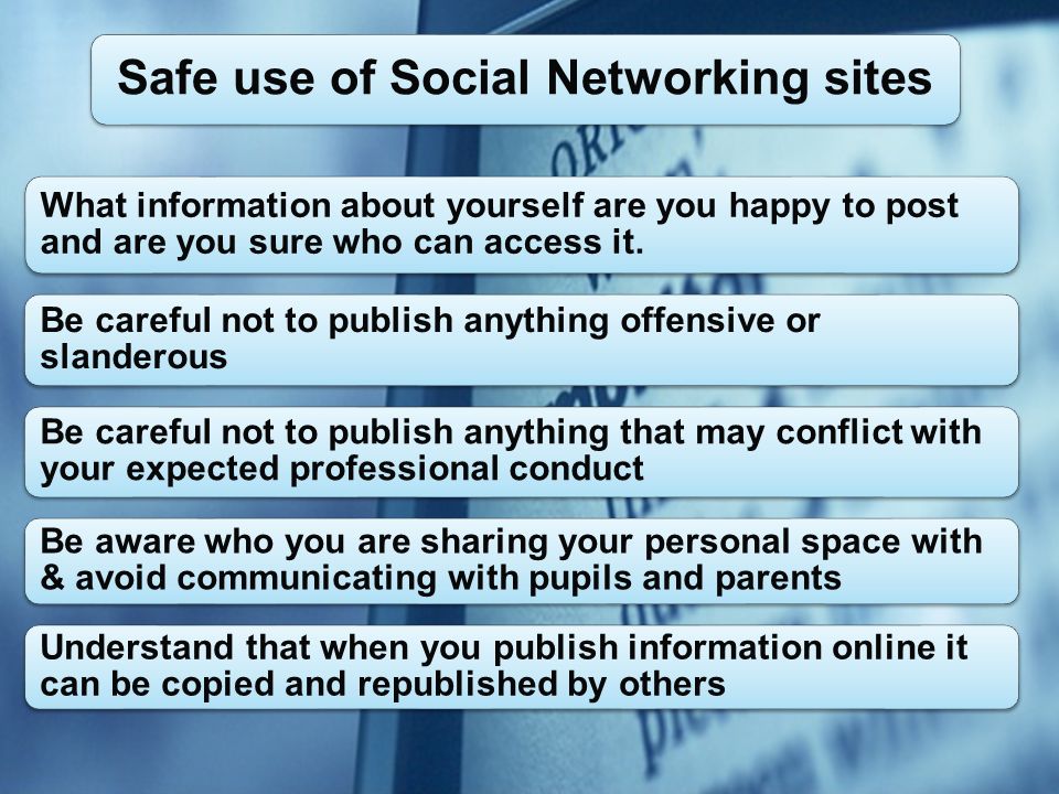 What information about yourself are you happy to post and are you sure who can access it.