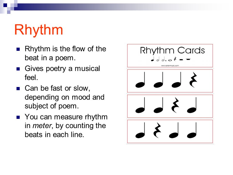 Rhythm Vocabulary Charts