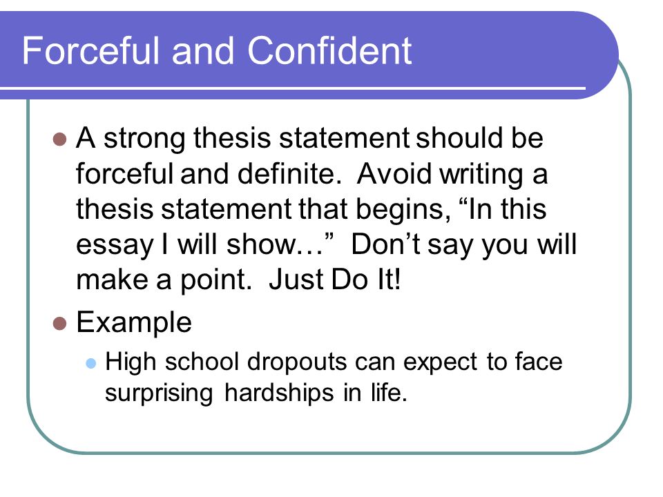 Definition Essay Thesis Statement Examples