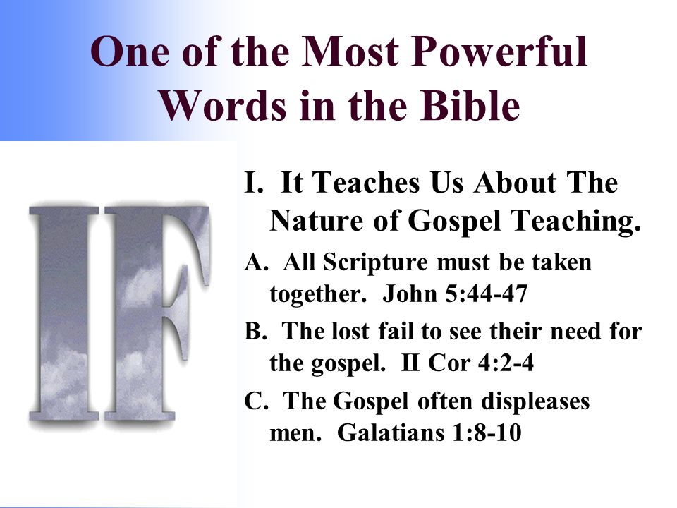 I. It Teaches Us About The Nature of Gospel Teaching.