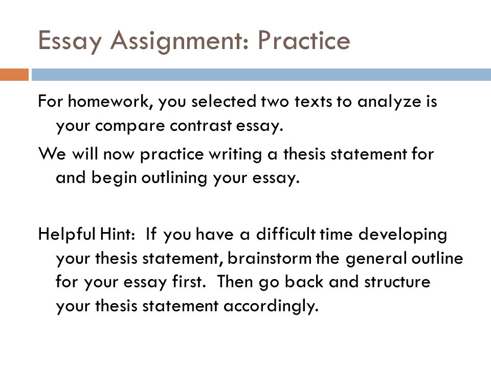 Comparing and Contrasting - The Writing Center