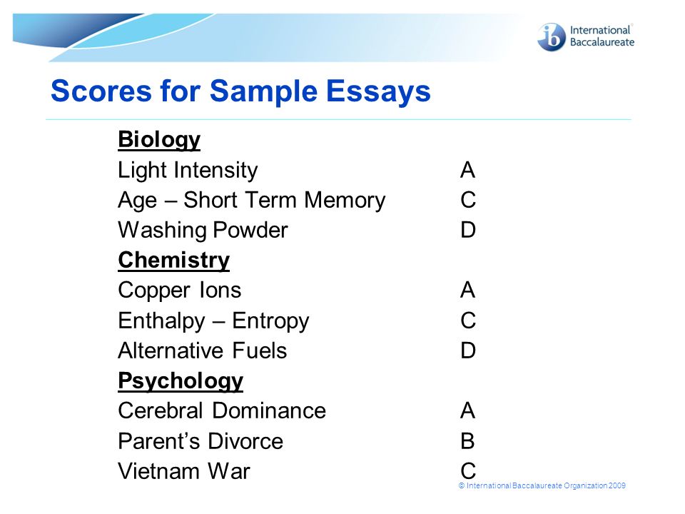 extended essay scoring extended essay scoring