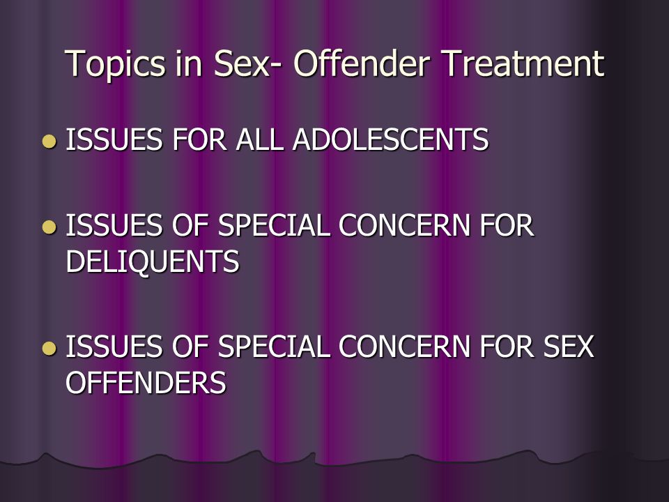 Juvenile sex offender treatment programs kansas