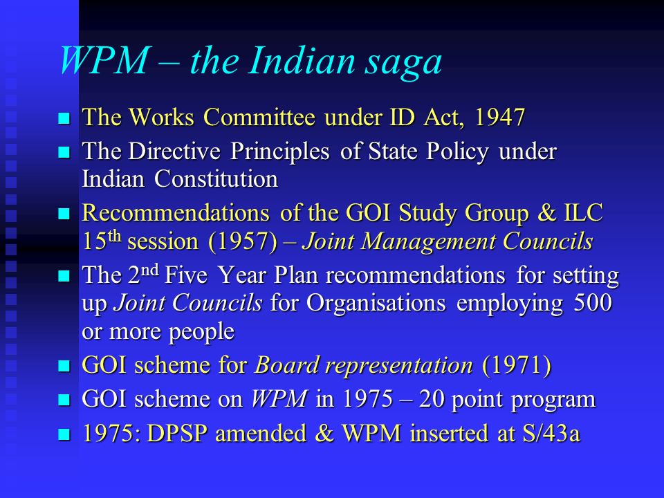workers participation in management in india International labour office (ilo) dialogue participation in india today: national seminar on workers’ participation in management held in delhi under the. workers participation in management in india International labour office (ilo) dialogue participation in india today: national seminar on workers’ participation in management held in delhi under the.