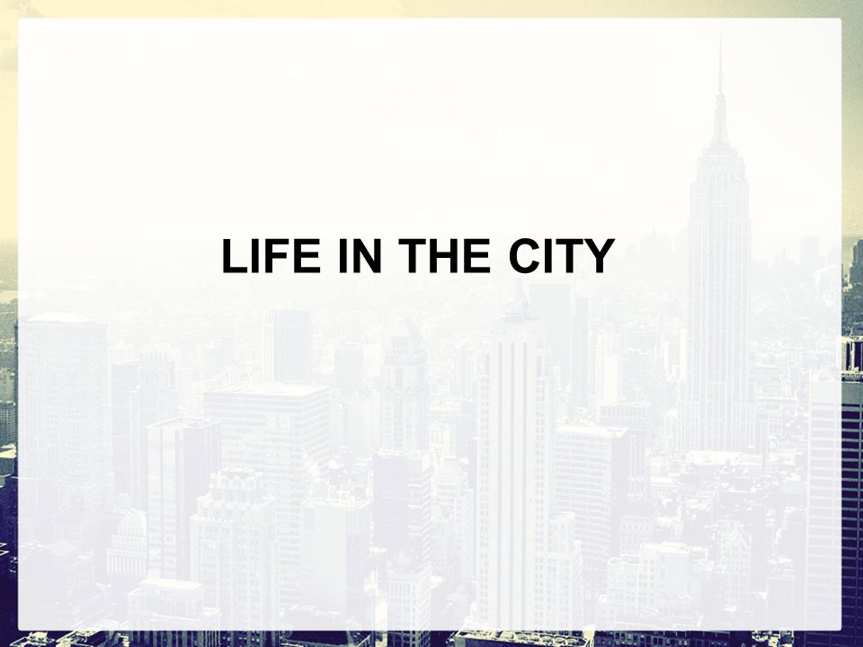 LIFE IN THE CITY