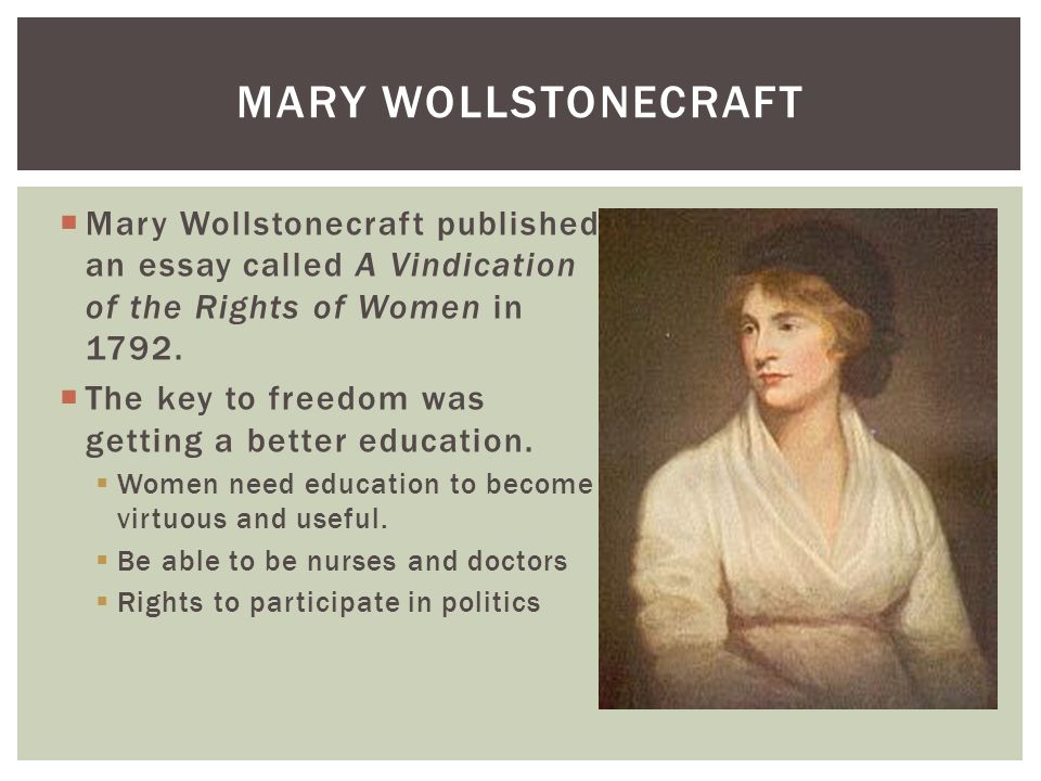Mary Wollstonecraft, 1759 to 1797