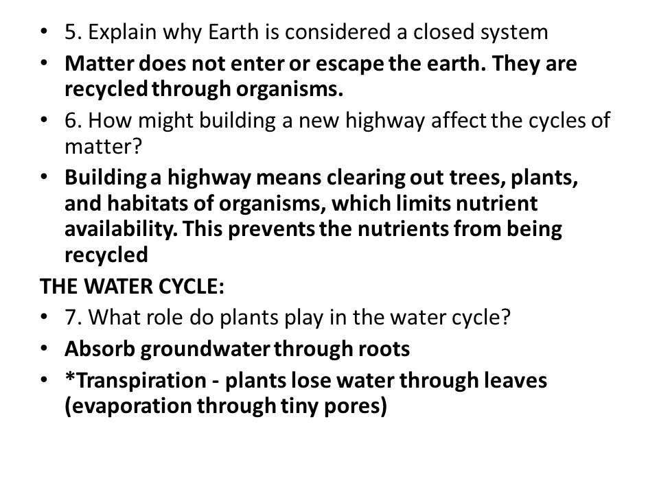 Worksheets Cycles Of Matter Worksheet 3 4 workbook review vocab key questions at top of wkbk what explain why earth is considered a closed system matter does not enter or escape