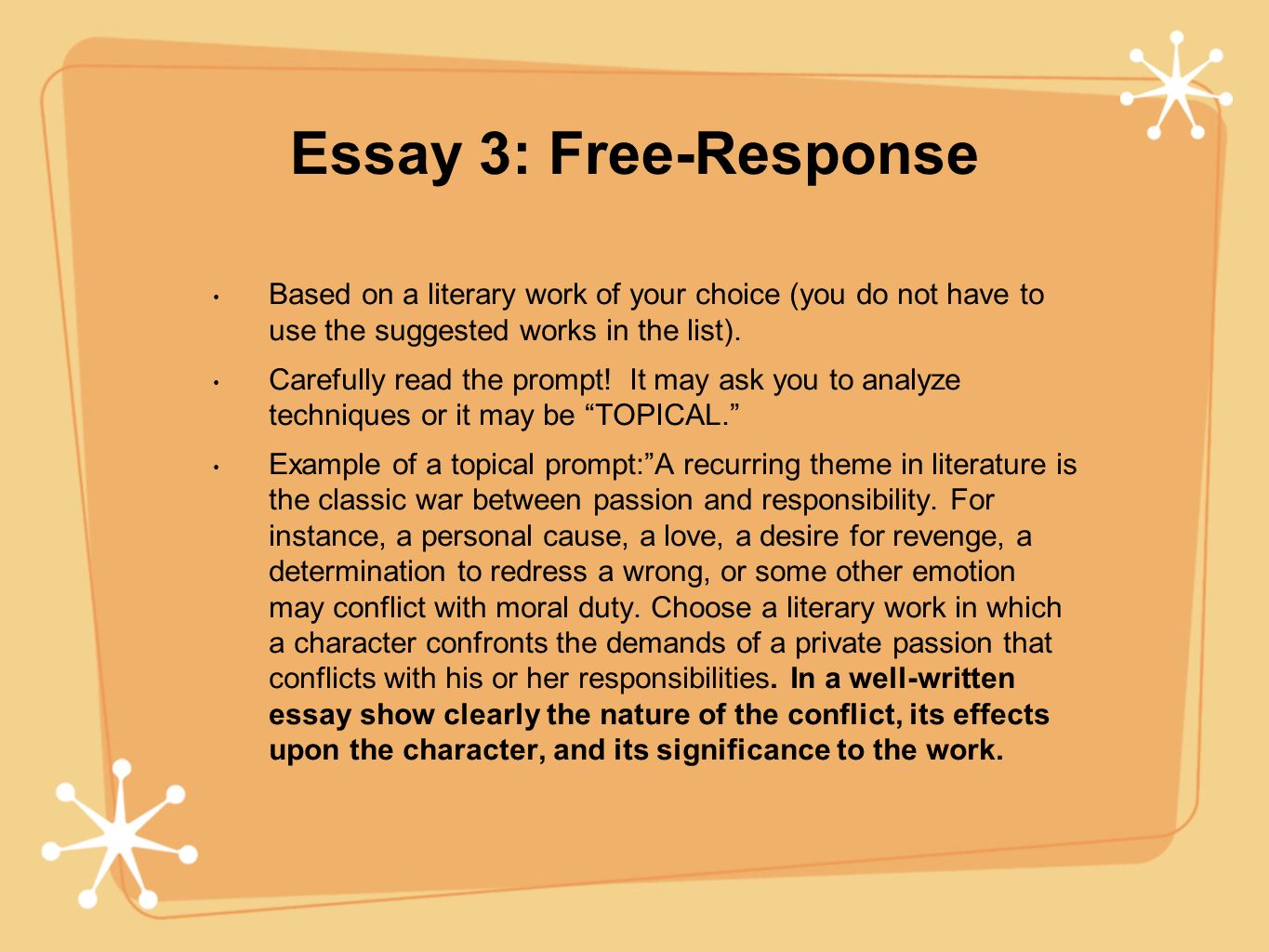 How to write an essay response to a prompt