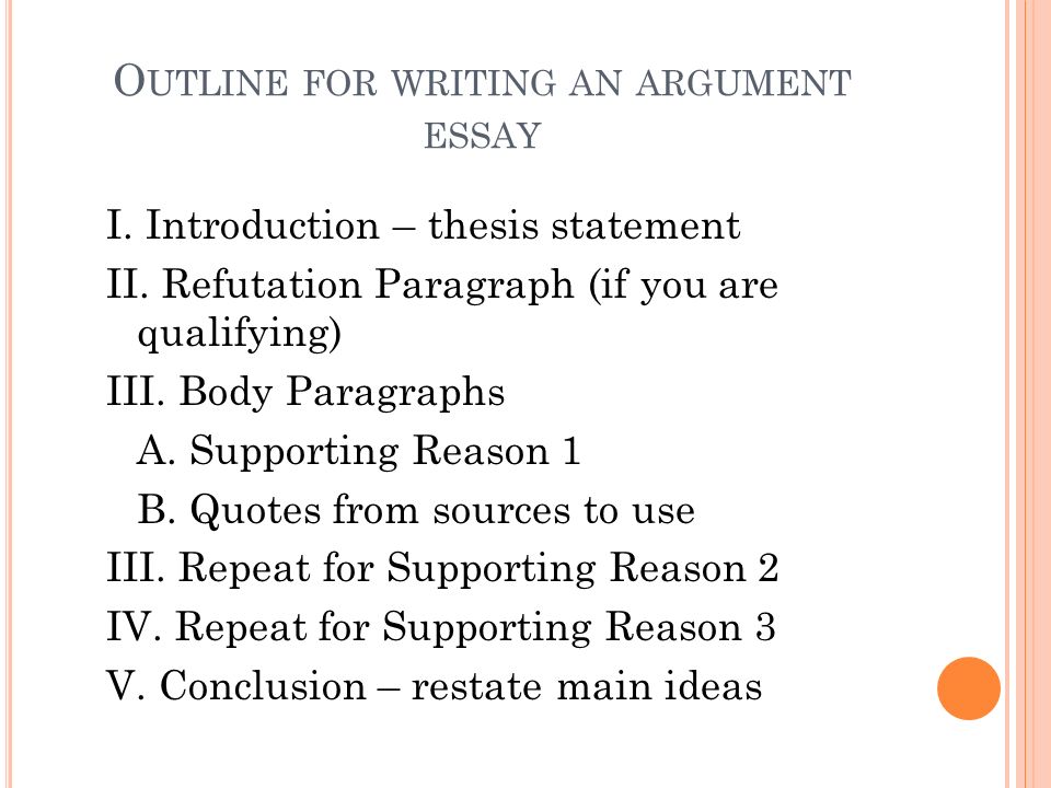 Qualifying thesis statements