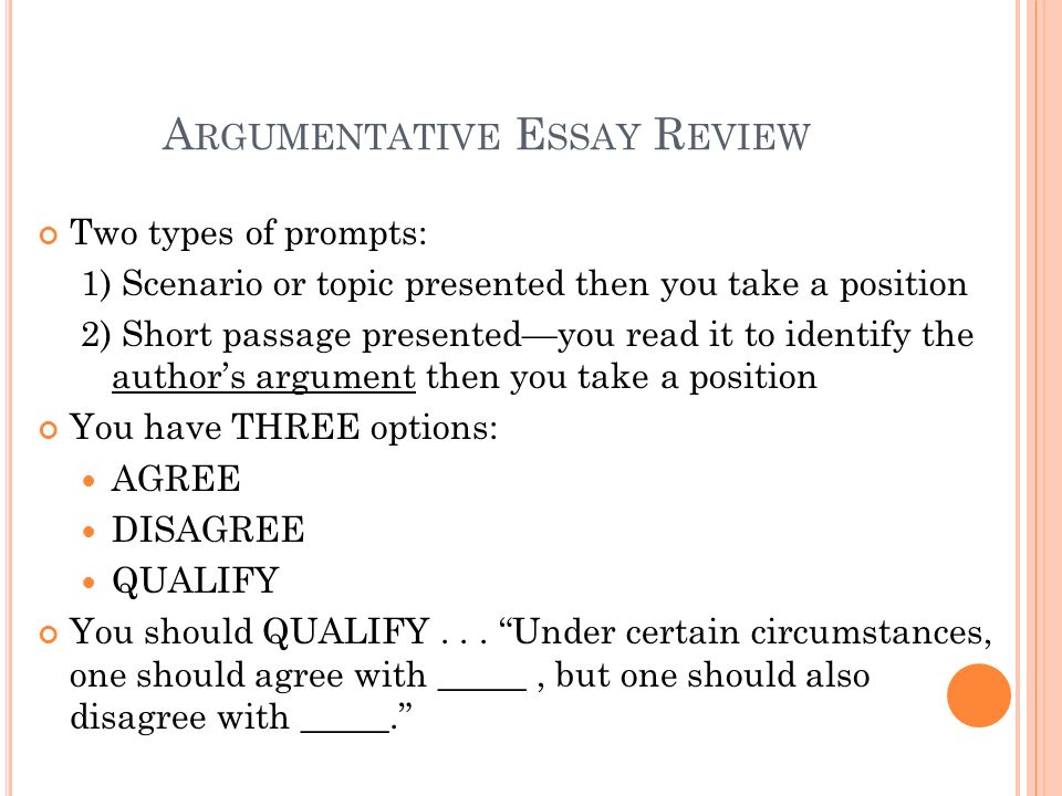 How To Write An Argumentative Essay Sample
