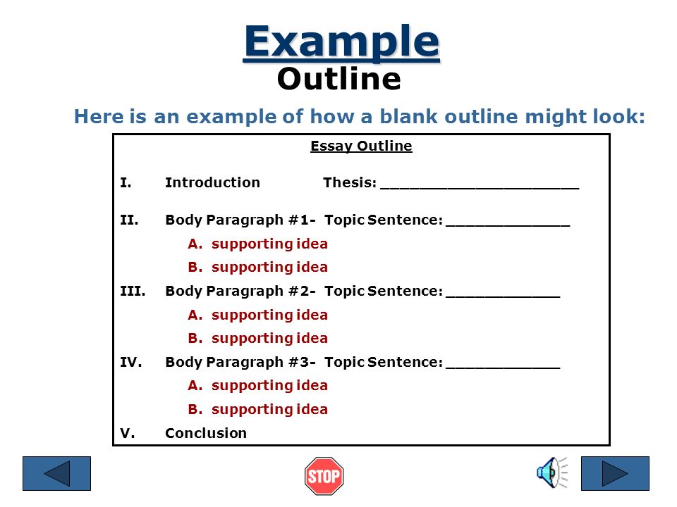 how to make an outline for an essay example