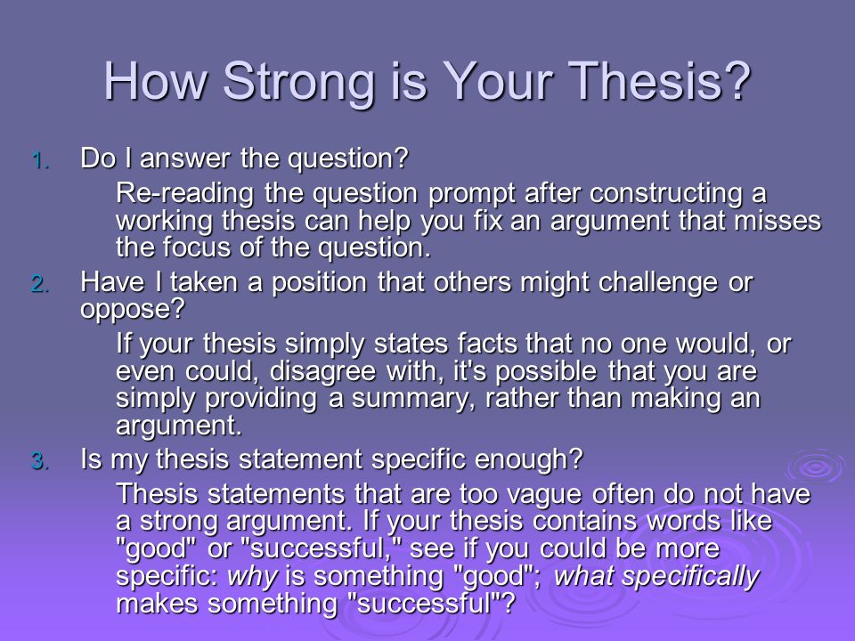 Thesis Making