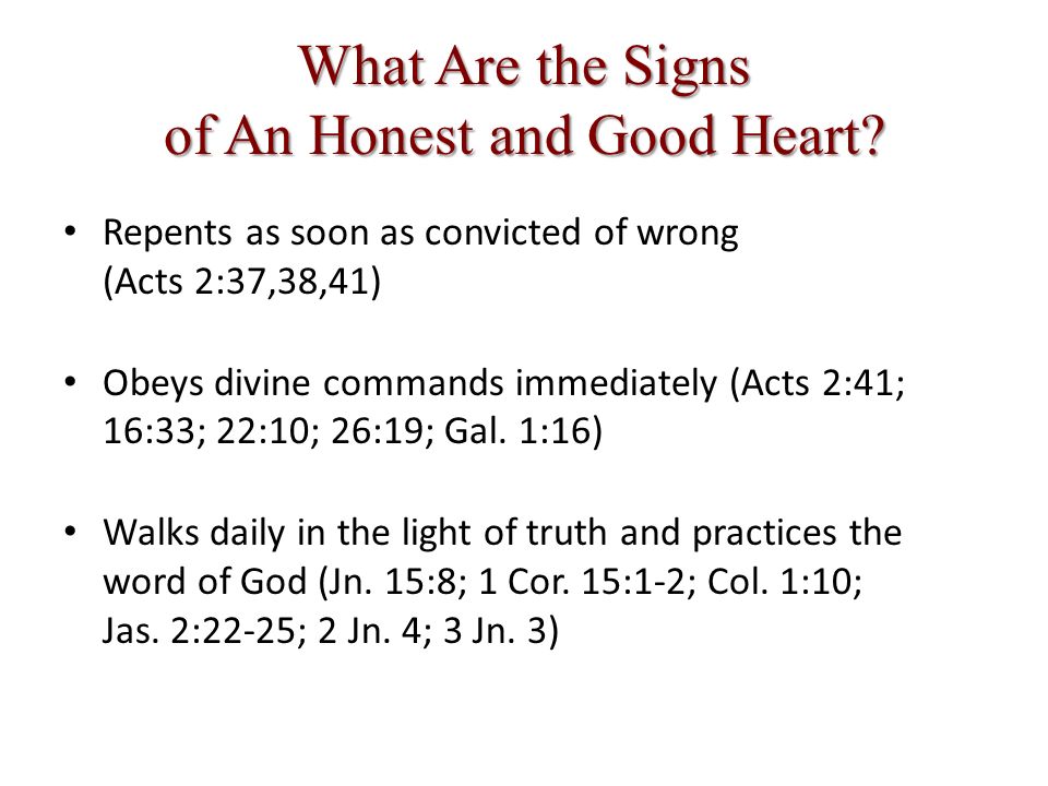 What Are the Signs of An Honest and Good Heart.