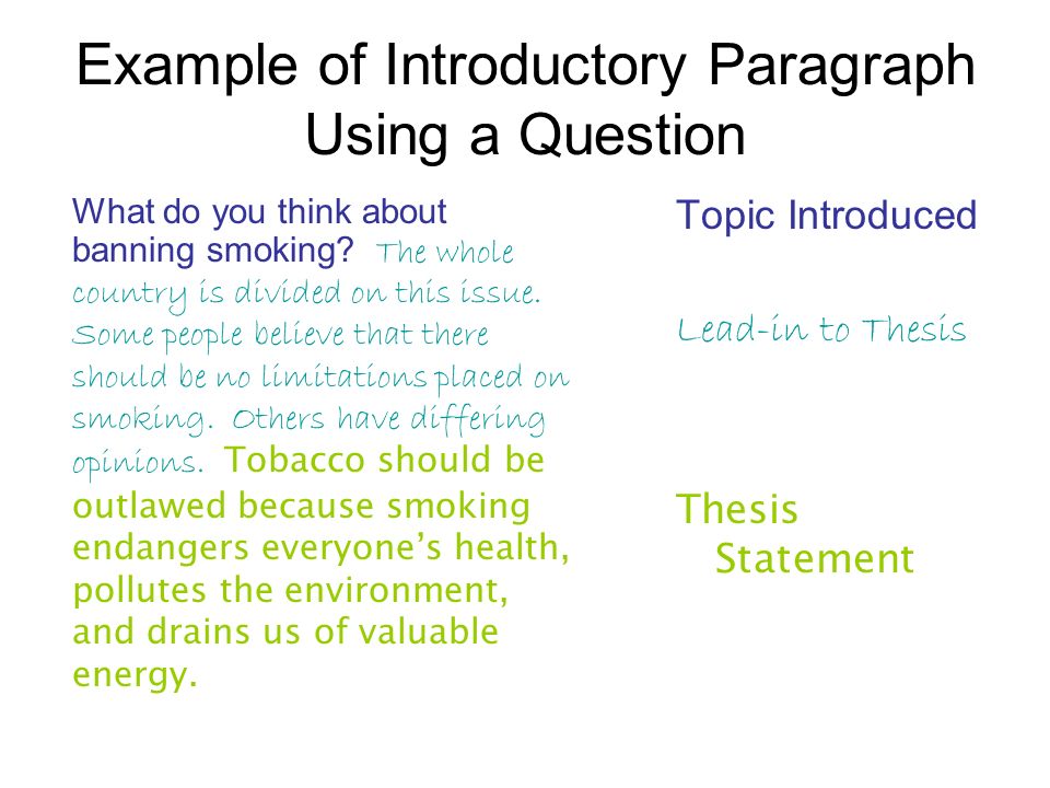 Writing introduction thesis statement