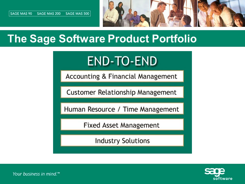 The Sage Software Product Portfolio